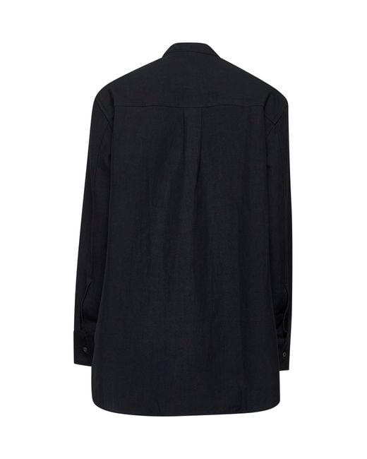 Studio Nicholson Blue Linen And Wool Shirt