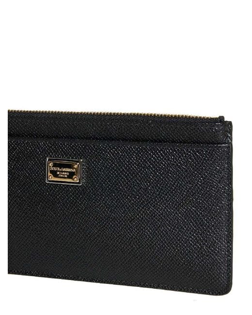 Dolce & Gabbana White Large Dauphine Leather Card Case