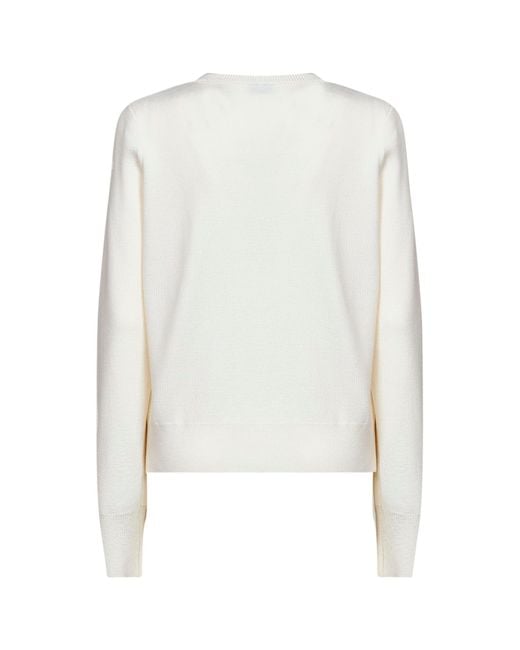 Moncler White Natural Wool Zip-Up Padded Cardigan