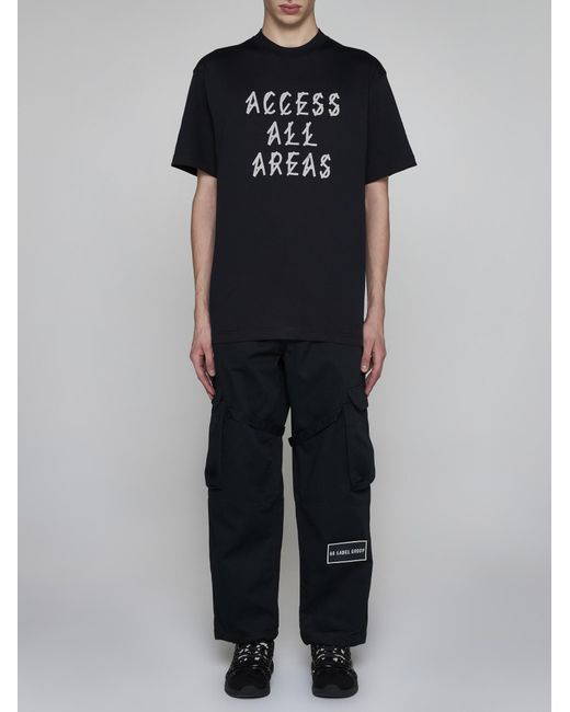 44 Label Group Black Access All Areas Cotton T-shirt for men