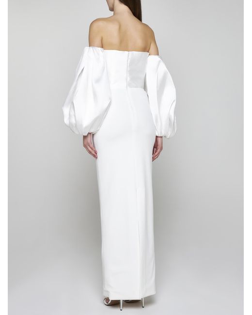 Solace London White Carmen Maxi Dress