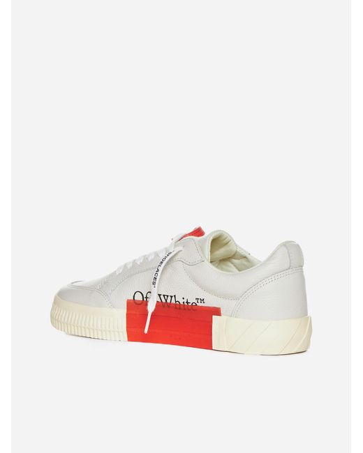 Off-White c/o Virgil Abloh Pink Low Vulcanized Leather Sneakers