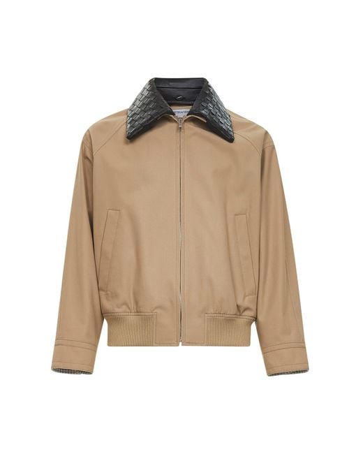 Bottega Veneta Cotton Twill Blouson in Natural for Men | Lyst