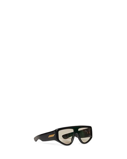 Bottega Veneta Black Acetate Classic Shield Sunglasses