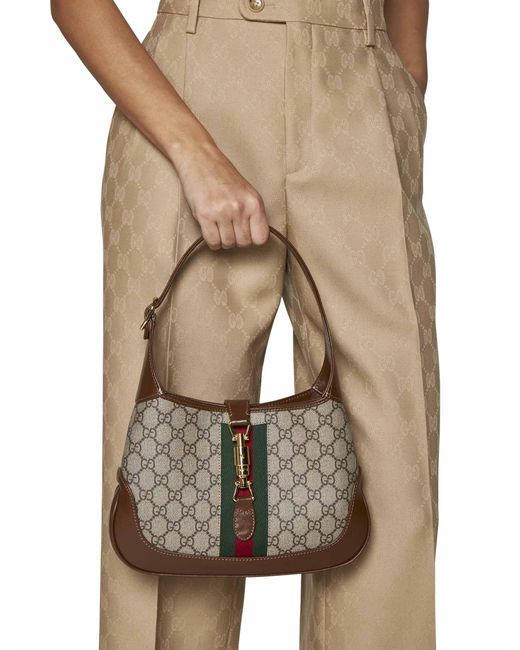 Gucci Brown Jackie 1961 Fabric Small Bag