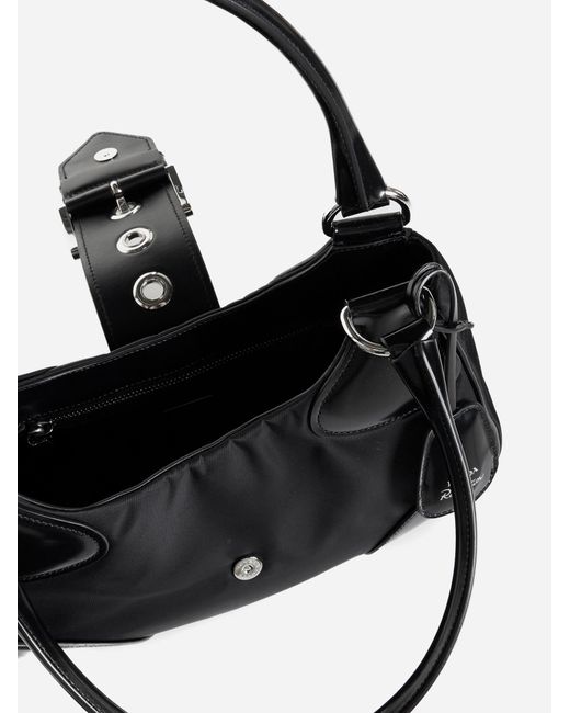 Prada Black Moon Re-Nylon And Leather Bag