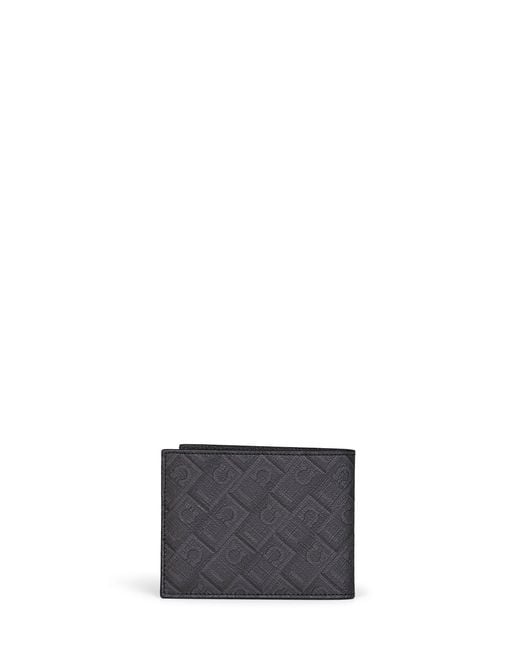 Ferragamo White And Monogram Wallet for men