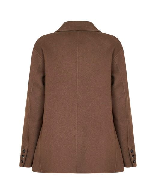 Max Mara Brown Mud Smmelfi Single-Breasted Jacket