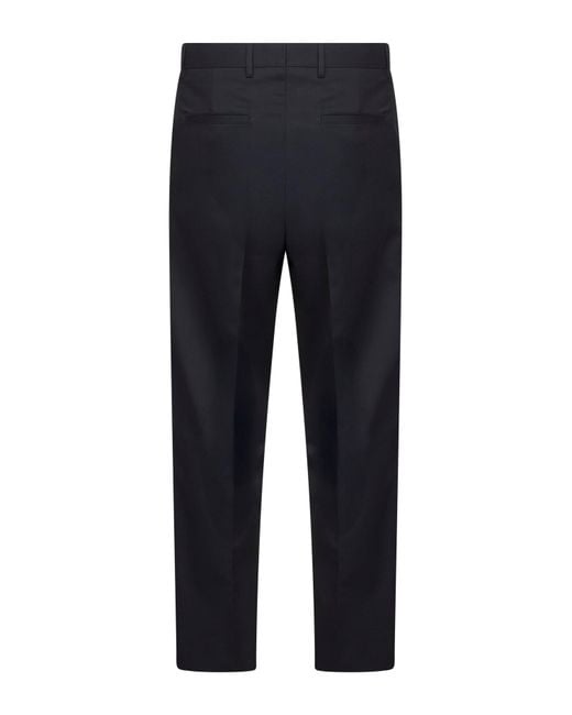 D 40 Blue Stretch Wool Blend Cooper T1.7 Trousers for men