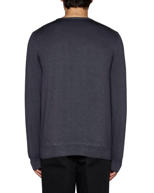 D 40 Blue Wool Crewneck Sweater for men