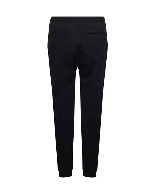 Brunello Cucinelli Blue Double Fleece Jogger Trousers for men