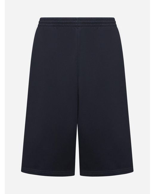 Balenciaga Under Armour Cotton Oversized Shorts in Blue for Men