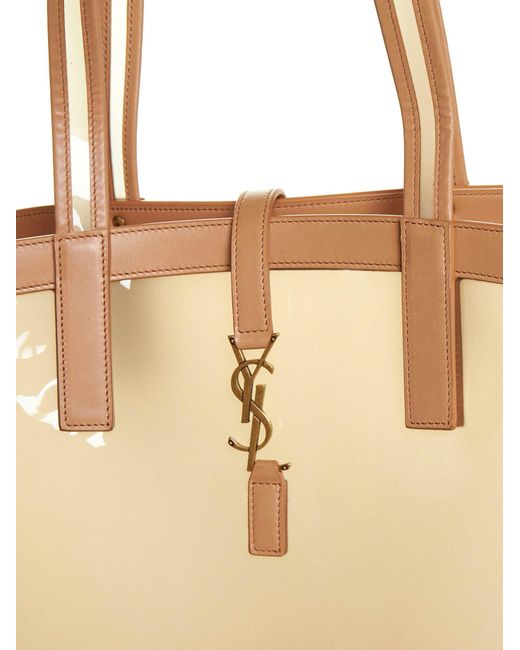 VIP価格.Saint Laurent BORSA PANIER MEDIA Saint Laurent Panier Medium Bag In Raffia Ivory Brown in