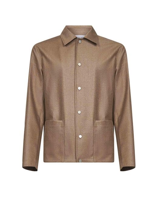 D 40 Brown Virgin Wool Chore Jacket<Br for men