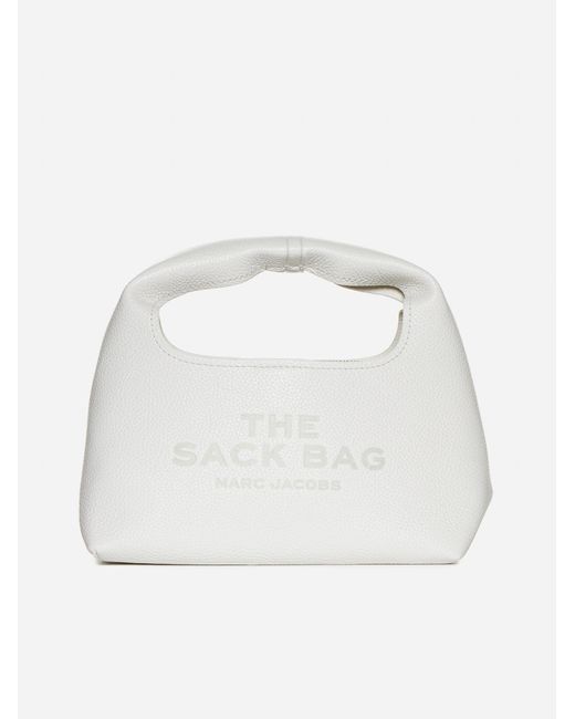 Marc Jacobs White The Mini Sack Leather Bag