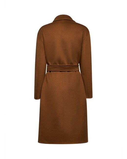 Max Mara Cashmere Melinda Midi Coat in Brown | Lyst