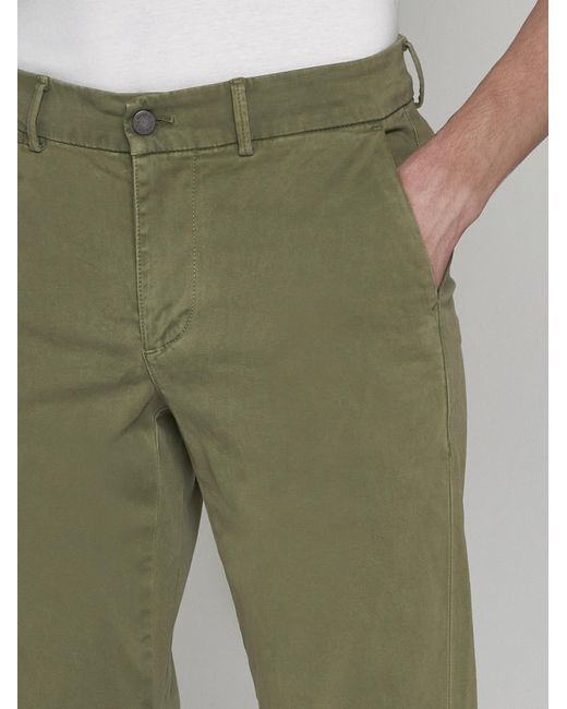 7 For All Mankind Green Slimmy Chino Trousers for men