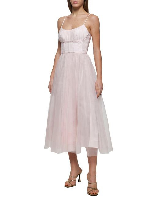 Zimmermann Pink Pale Tulle Midi Dress