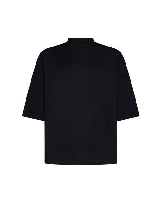 T-Shirt Con Collo Mock di Jil Sander in Blue da Uomo