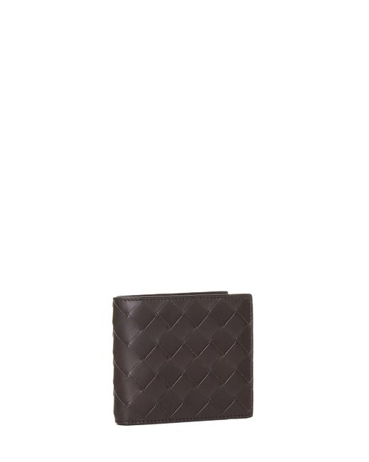 Bottega Veneta Gray Bi-Fold Intrecciato Wallet for men