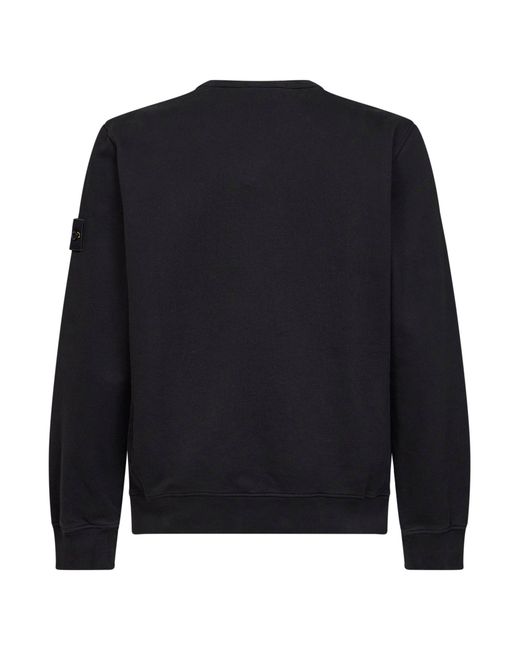 Stone Island Blue Organic Stretch Cotton Crewneck Sweatshirt for men
