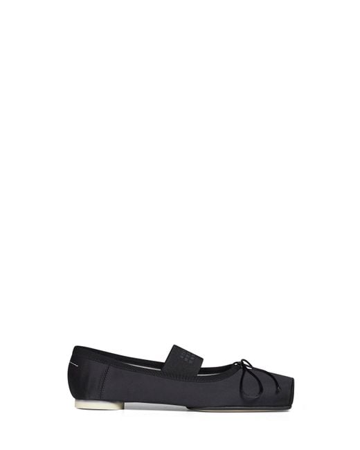 MM6 by Maison Margiela White Satin Ballet Flats