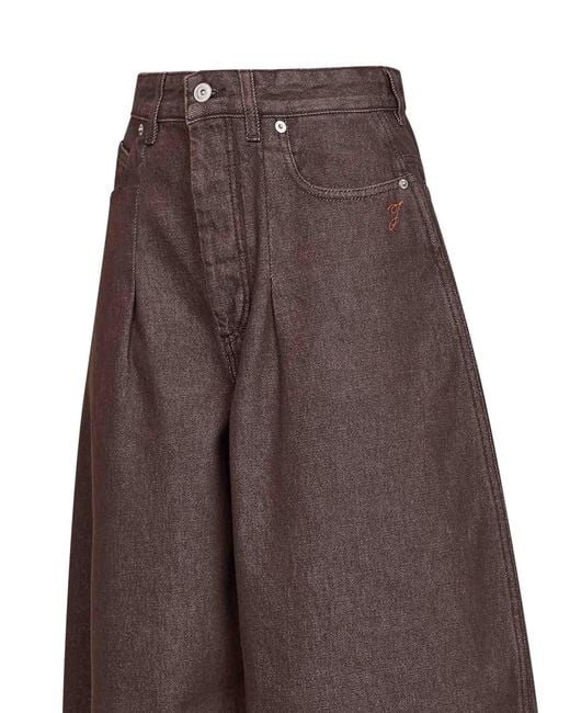 Jacquemus Brown The Ovalo De-Nîmes Denim Curved Jeans