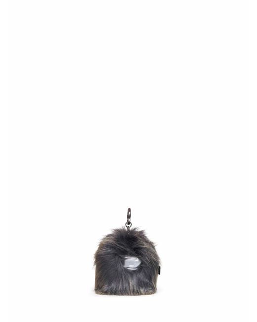 DIESEL White Monster Furry Charm With Pendant