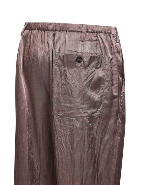 Dries Van Noten Brown Old Rose Viscose And Cotton Straight-Leg Trousers for men