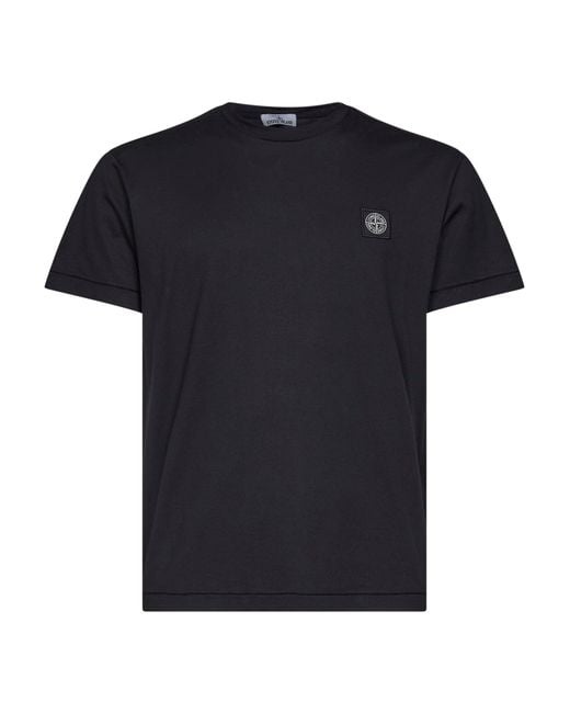Stone Island Black 60/2 Cotton Jersey Slim-Fit T-Shirt for men