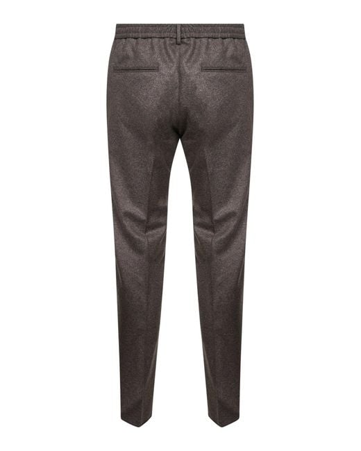 Tagliatore Gray Wool Blend Newman Trousers for men