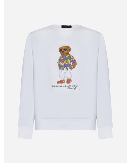 Polo Ralph Lauren White Bear Cotton-blend Sweatshirt for men
