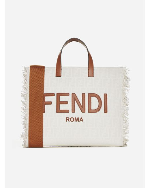 Fendi White Shopper Bag, for men