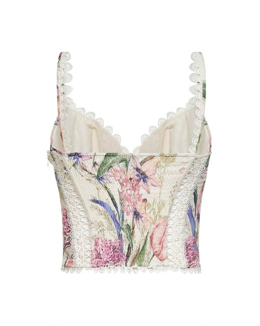 Charo Ruiz White Top Poppy Cotton-Lace