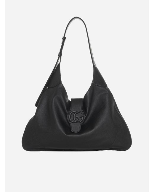 Gucci Black Aphrodite Large Leather Bag