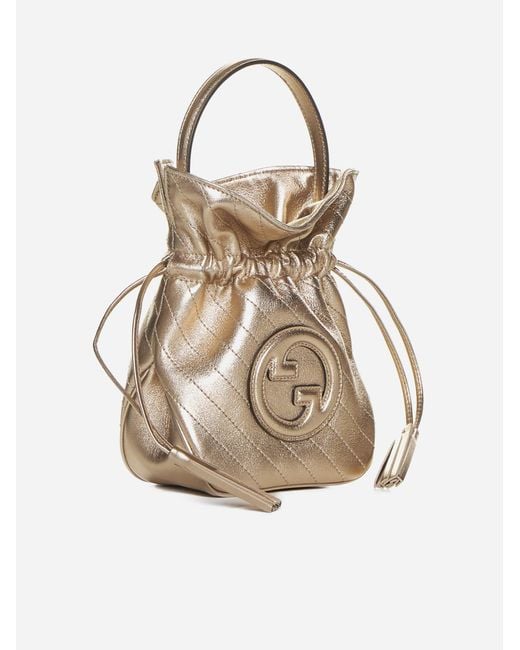 Gucci Natural Blondie Leather Mini Bucket Bag