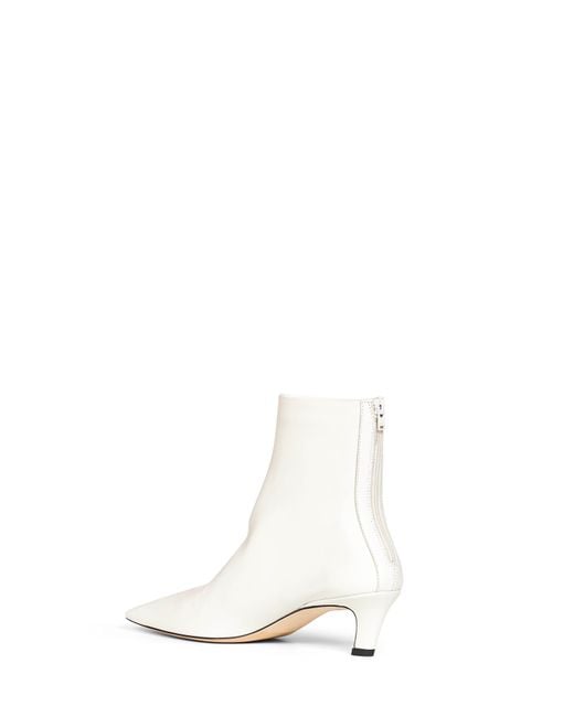 Totême White Kitten Heel Ankle Boots<Br