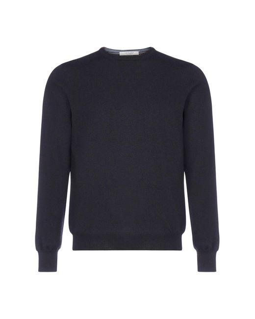 D 40 Blue Wool Crewneck Sweater for men