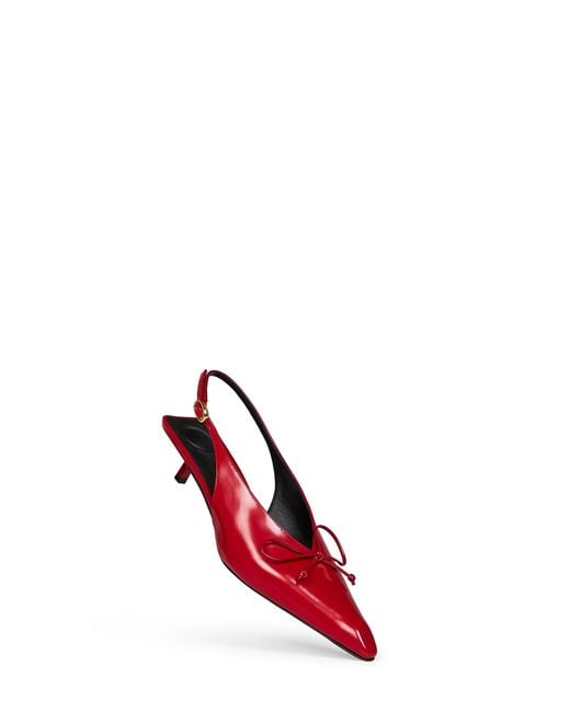 Jacquemus Red The Low Cubisto Slingback Pumps