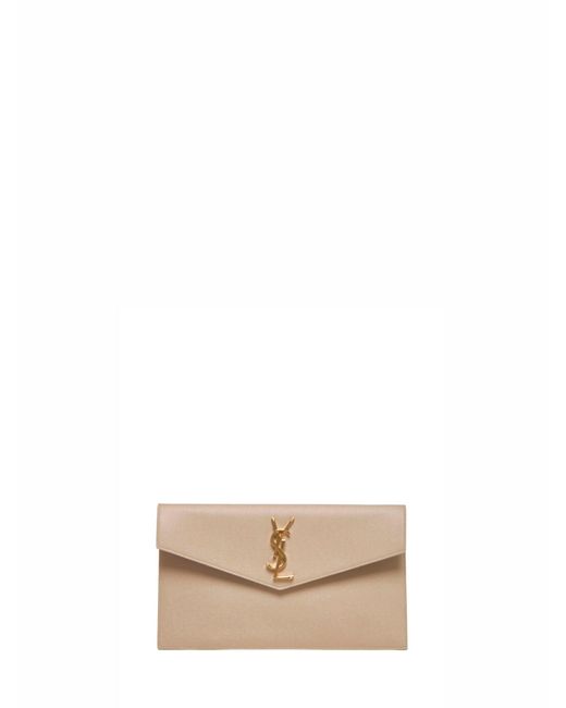 Saint Laurent Natural Uptown Clutch