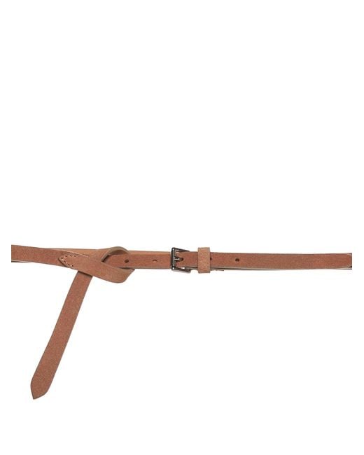 D 40 White Honey-Colored Suede Belt for men