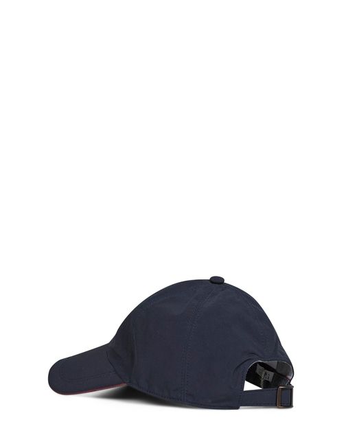 Brunello Cucinelli Blue Nylon Logo Baseball Cap for men