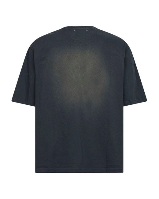 Golden Goose Deluxe Brand Blue Bleached Cotton Jersey Journey T-Shirt for men