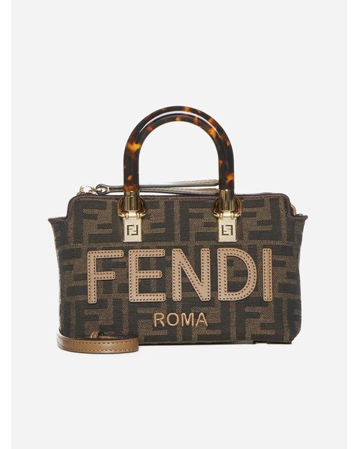 Fendi Black By The Way Mini Ff Fabric Bag