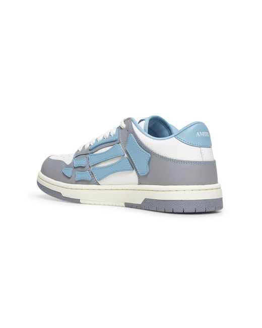 Amiri Blue Ocean Sky Varsity Skel Top Low Sneakers for men
