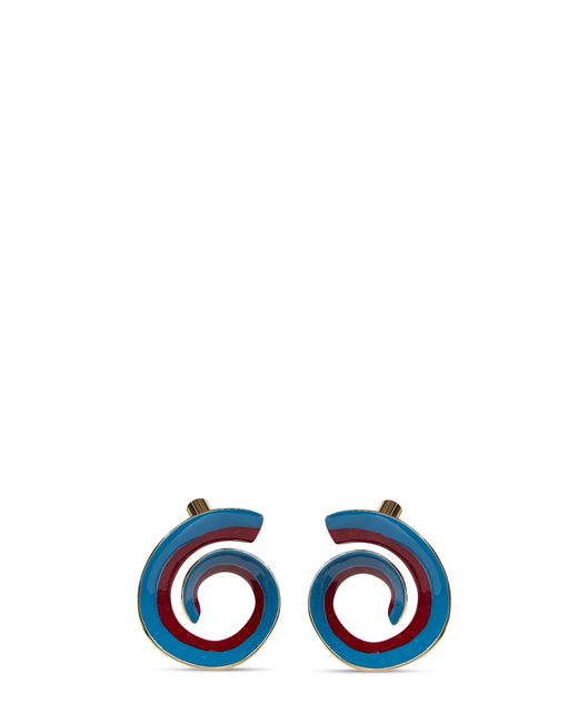 Orecchini A Spirale di Marni in Blue