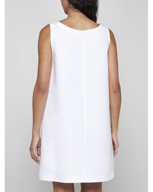 Marni White Logo Cotton Mini Dress