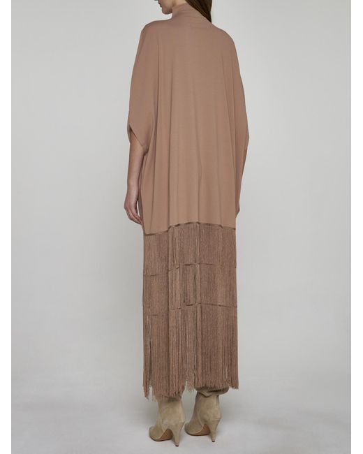 Khaite Natural Olson Viscose-blend Fringed Dress