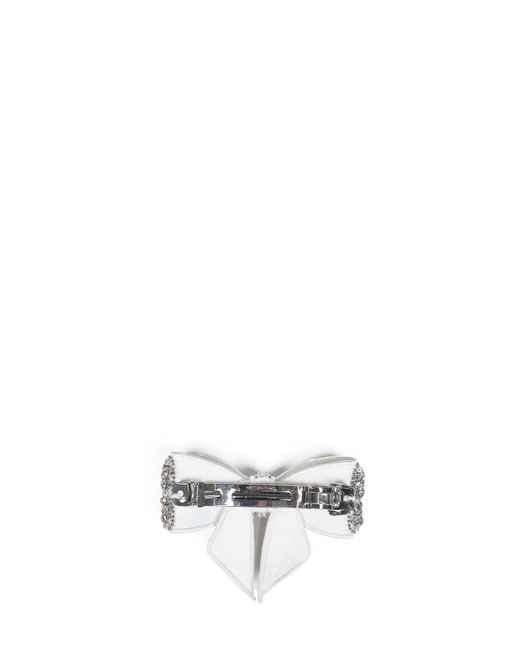 Self-Portrait White Crystal Bow Hair Clip