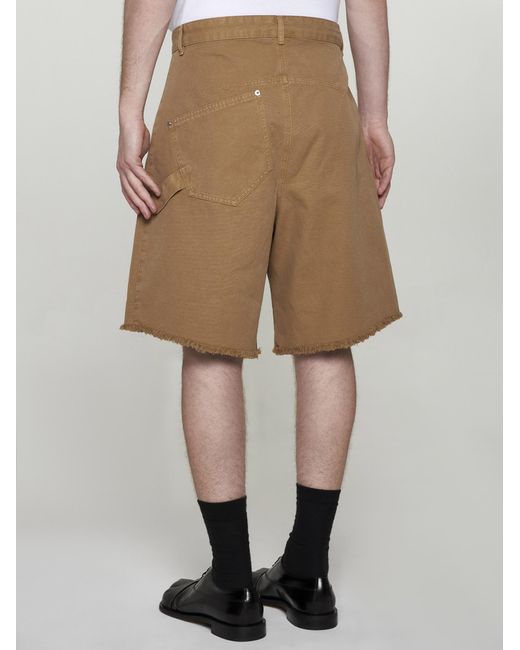 J.W. Anderson Brown Twisted Workwear Denim Shorts for men